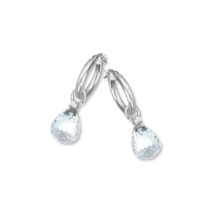 Ørepåheng med topas og diamant