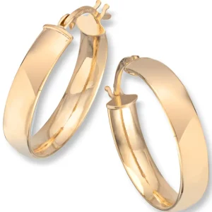 Øreringer – 20 mm 18 kt.