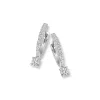 Øreringer i sølv med cubic zirkonia charms