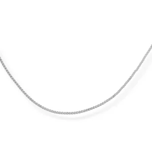 Rhodinert sølvkjede – venezianer 40 cm