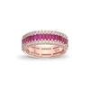Ring med diamanter og rubiner