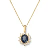 Rosettanheng med safir og diamanter