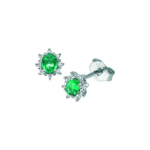 Rosettørepynt Smaragd 0,05 ct.