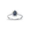 Rosettring med safir og diamanter