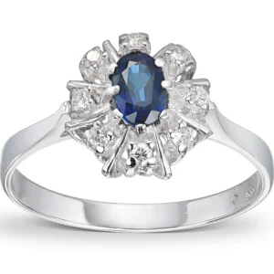 Rosettring safir