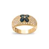 Safir og diamantring – Flower