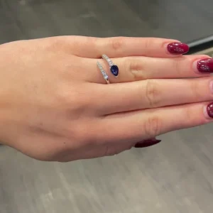 Safir og diamantring – Serpiente