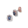 Safir ørepynt i roségull med diamanter