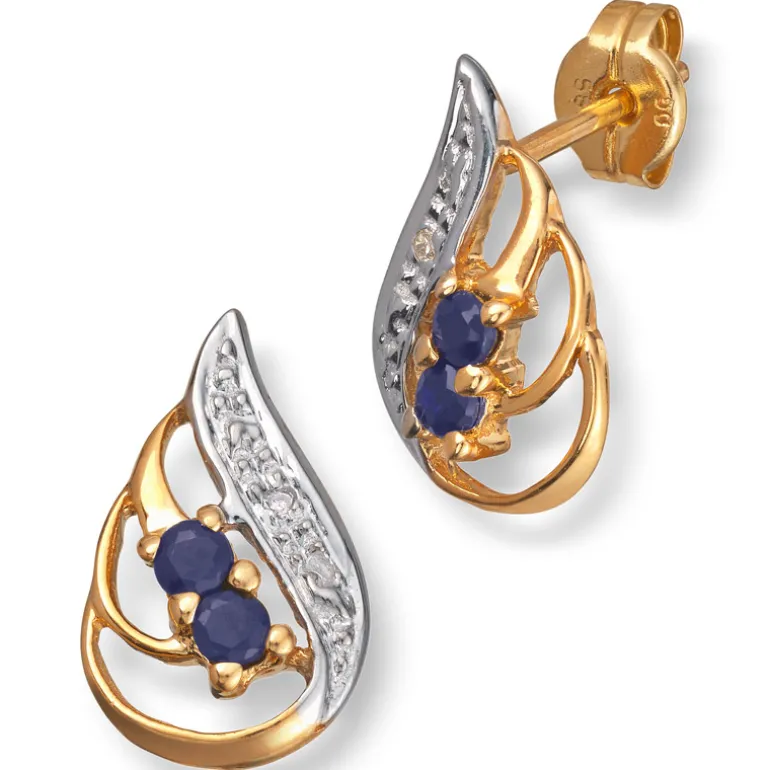 safir_repynt_med_diamant_1.webp Safir ørepynt med diamant