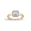 Sammensatt diamantring 0,35 ct.