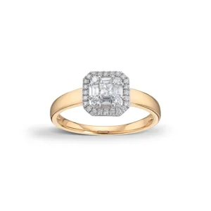 Sammensatt diamantring 0,35 ct.