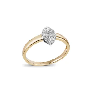 Sammensatt diamantring 0,19 ct.