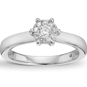 Sammensatt diamantring 0,08 ct