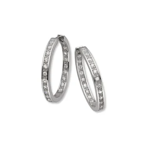 Sølv øreringer cubic zirkonia