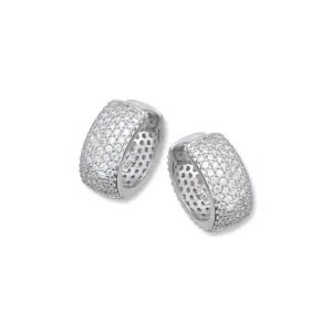 Sølv øreringer med Cubic zirkonia