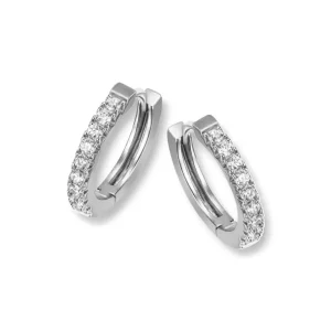 Sølv øreringer med cubic zirkonia