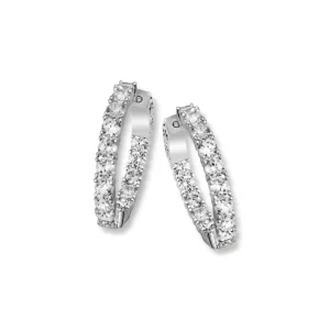 Sølv øreringer med cubic zirkonia