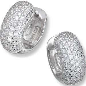Sølv øreringer med Cubic zirkonia