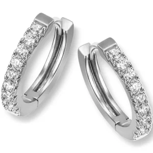 Sølv øreringer med cubic zirkonia