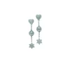 Sølvørepynt med hengende Cubic zirkonia