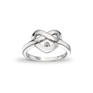 Sølvring med diamant
