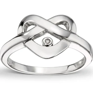 Sølvring med diamant