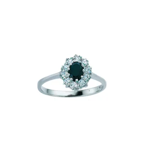 Sølvring med safir