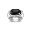 Sølvring Onyx