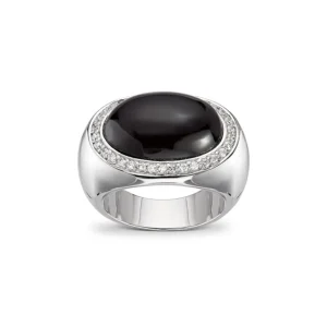 Sølvring Onyx