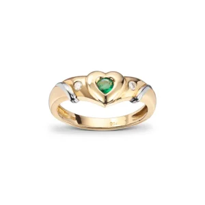 Smaragd ring hjerte