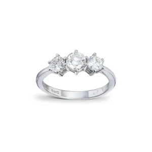 3-stens diamantring 1,17 ct.