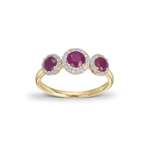 3 stens rubin ring