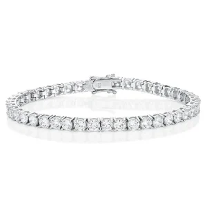 Tennisarmbånd sølv medium