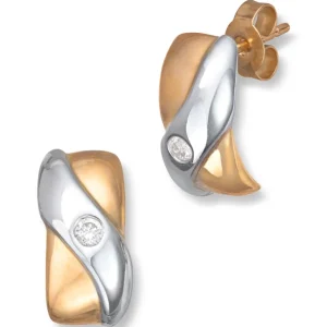 Tofarget diamantørering 0,10ct w-p