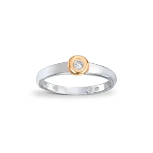 Tofarget diamantring