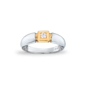 Tofarget diamantring