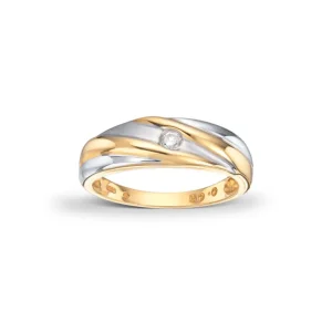 Tofarget diamantring 0,05 ct.