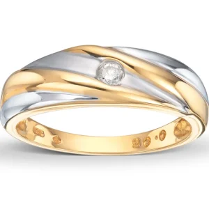Tofarget diamantring 0,05 ct.