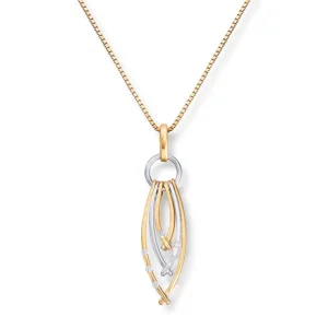 Tofarget diamantsmykke 0,09ct