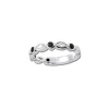 Zirkonia ring – svart + hvit