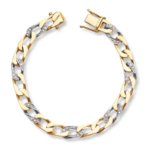 Diamantarmbånd i gult gull