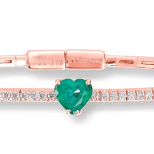 Diamantarmring smaragdhjerte