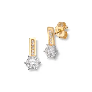 Diamantørepynt sammensatt 0,32ct