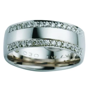 Diamantring 0,30 ct. hvitt gull