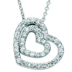 Hjertesmykke med cubic zirkonia