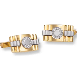 Mansjettknapper tofarget 0,12ct