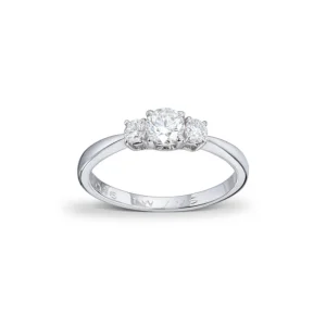 3-stens diamantring 0,46 ct.