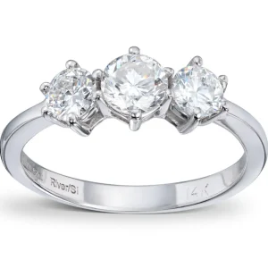 3-stens diamantring 1,17 ct.