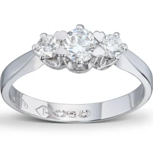 3-stens diamantring 0,50 ct.